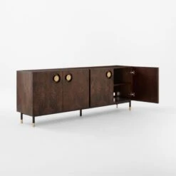 Carbon Brown Burl Wood Media Console -Cb2 Sales 2024 CarbonBnBrlWdMdCredenza3QAVSSF22