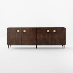 Carbon Brown Burl Wood Media Console -Cb2 Sales 2024 CarbonBnBrlWdMdCredenzaSOSSF22