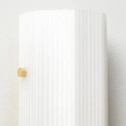 Cecile Ribbed Glass Wall Sconce Light 6 Cecile Ribbed Glass Wall Sconce Light -Cb2 Sales 2024 CecileRbdGlsPldBrsSconceAVSHS23