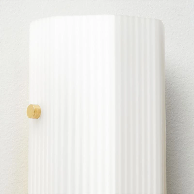 Cecile Ribbed Glass Wall Sconce Light 3 Cecile Ribbed Glass Wall Sconce Light - Image 3