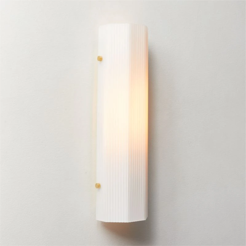 Cecile Ribbed Glass Wall Sconce Light 2 Cecile Ribbed Glass Wall Sconce Light - Image 2