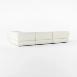 Chale 4-Piece L-Shaped Ivory White Boucle Sectional Sofa -Cb2 Sales 2024 Chale4PcCreamBclSect3QBSSS23