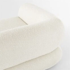 Chale 4-Piece L-Shaped Ivory White Boucle Sectional Sofa -Cb2 Sales 2024 Chale4PcCreamBclSectAVSSS23