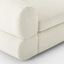 Chale 5-Piece L-Shaped Ivory White Boucle Sectional Sofa -Cb2 Sales 2024 Chale5PcCreamBclSectAVSSS23