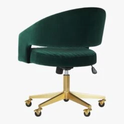 Channel Green Velvet Office Chair 12 Channel Green Velvet Office Chair -Cb2 Sales 2024 ChannelGrnVlvtOffcChair3QBF19