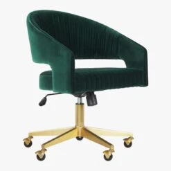 Channel Green Velvet Office Chair 10 Channel Green Velvet Office Chair -Cb2 Sales 2024 ChannelGrnVlvtOffcChair3QF19