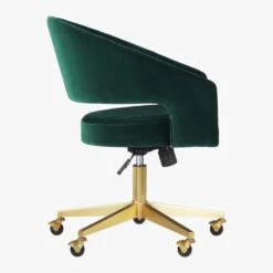 Channel Green Velvet Office Chair 11 Channel Green Velvet Office Chair -Cb2 Sales 2024 ChannelGrnVlvtOffcChairSDF19