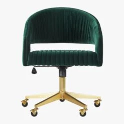 Channel Green Velvet Office Chair 9 Channel Green Velvet Office Chair -Cb2 Sales 2024 ChannelGrnVlvtOffcChairSOF19