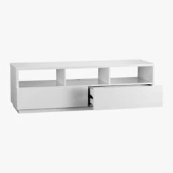 Chill High-Gloss White Media Console 60'' -Cb2 Sales 2024 ChillMediaConsoleAV2F10