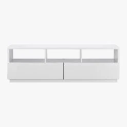 Chill High-Gloss White Media Console 60'' -Cb2 Sales 2024 ChillMediaConsoleF10