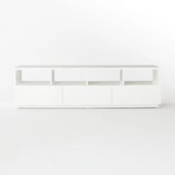 Chill High-Gloss White Media Console 80'' 11 Chill High-Gloss White Media Console 80'' -Cb2 Sales 2024 ChillMediaConsoleLargeSOSSS21