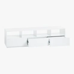 Chill High-Gloss White Media Console 80'' 13 Chill High-Gloss White Media Console 80'' -Cb2 Sales 2024 ChillMediaConsoleLgAV2F17