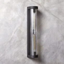 Ciel Textured Glass Double Wall Sconce Light