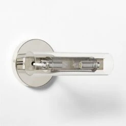 Cilindro Polished Stainless Steel Wall Sconce -Cb2 Sales 2024 CilindroPldSSSconceSSF22