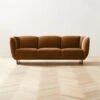 Claude Cognac Velvet Sofa