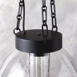 Clifton Cast Glass And Black Chain Link Pendant Light -Cb2 Sales 2024 CliftonCtGlsChnLkPndntAVSHS23