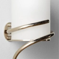 Coiled Champagne Wall Sconce -Cb2 Sales 2024 CoiledChampagneSconceAVSHF21