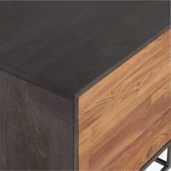 Congo Wood Media Console 56'' -Cb2 Sales 2024 CongoMediaCredenzaAV2S16