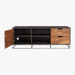 Congo Wood Media Console 56'' -Cb2 Sales 2024 CongoMediaCredenzaAV3S16