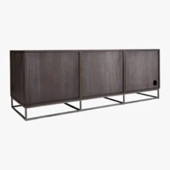 Congo Wood Media Console 56'' -Cb2 Sales 2024 CongoMediaCredenzaAV4S16