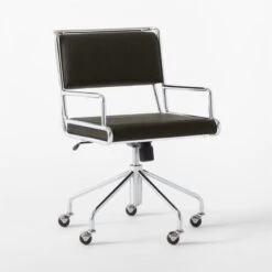 Court Black Vegan Leather Office Chair 10 Court Black Vegan Leather Office Chair -Cb2 Sales 2024 CourtBlackOfficeChair3QSSS22