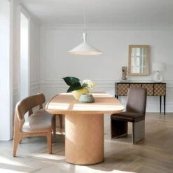 Exposior White Pendant Light Model 018 24.75" -Cb2 Sales 2024 CrestRattanDiningTableJL21 1x1