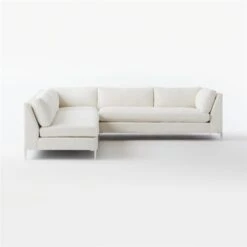 Decker 3-Piece L-Shaped White Performance Fabric Sectional Sofa With Right Arm 9 Decker 3-Piece L-Shaped White Performance Fabric Sectional Sofa With Right Arm -Cb2 Sales 2024 DeckerSctRASfCnChrAlSfSnwSDF20