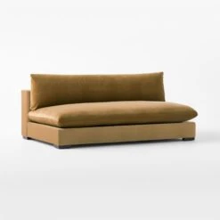 Deseo Copper Brown Performance Velvet Armless Loveseat -Cb2 Sales 2024 DeseoCpprArmlessLvst3QSSF23