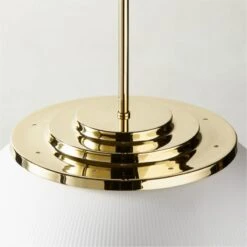 Dufrene Polished Brass Pendant Light -Cb2 Sales 2024 DufrenePldBrsPendantAV2SHS23