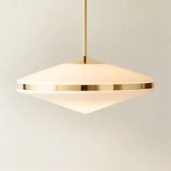 Elayna Polished Brass Pendant Light 6 Elayna Polished Brass Pendant Light -Cb2 Sales 2024 ElaynaGlsNPlhdBrsPendantROF23