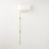 Elodie Polished Brass Wall Sconce Light Right-Facing