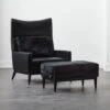 Embassy Black Lounge Chair 314 And Ottoman 310 Set