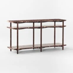 Ember Red Marble Console Table -Cb2 Sales 2024 EmberRdMrblConsoleTable3QSSF22