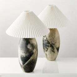 Enora Pieced Vellum Table Lamp -Cb2 Sales 2024 EnoraVellumTableLampAV2SHF23