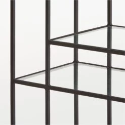 Euclidean Black Metal Etagere -Cb2 Sales 2024 EuclideanBlackEtagereAVSSS21