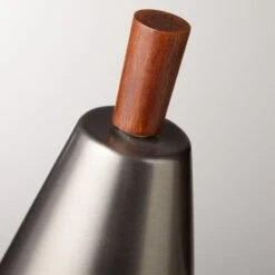 Exposior Gunmetal And Walnut Table Lamp Model 2014 -Cb2 Sales 2024 Exposior2014WlntTableLampAVSHS21