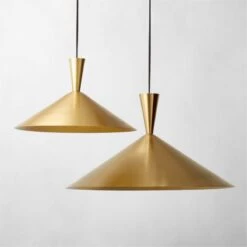 Exposior Brass Pendant Light Model 018 24.75" -Cb2 Sales 2024 ExposiorPndntMdl2011FHS22