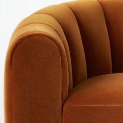 Fitz Channeled Russet Velvet Swivel Chair 15 Fitz Channeled Russet Velvet Swivel Chair -Cb2 Sales 2024 FitzChairLucaRussetAVF20