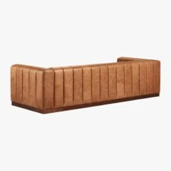 Forte 101" Extra-Large Channeled Saddle Leather Sofa -Cb2 Sales 2024 ForteLthrChnnldSfSaddle3QBS18