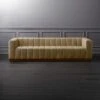 Forte 101" Extra-Large Channeled Saddle Leather Sofa