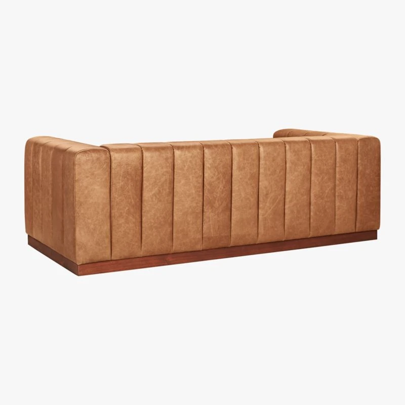 Forte 81" Channeled Saddle Leather Sofa 6 Forte 81" Channeled Saddle Leather Sofa - Image 6