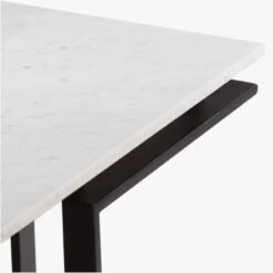 Fullerton Black Metal Desk With White Marble Top -Cb2 Sales 2024 FullertonMdlrDskW2LgsAVS18