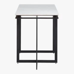 Fullerton Black Metal Desk With White Marble Top -Cb2 Sales 2024 FullertonMdlrDskW2LgsSDS18