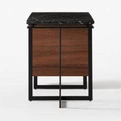 Fullerton 3-Drawer Metal And Walnut Wood Desk With Black Marble Top 11 Fullerton 3-Drawer Metal And Walnut Wood Desk With Black Marble Top -Cb2 Sales 2024 FullertonModBkDkWWlDrNLgSDF20