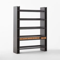 Genova Black Ebonized Oak Bookcase 18 Genova Black Ebonized Oak Bookcase -Cb2 Sales 2024 GenovaEbdOakPrstBkCs3QSSF22