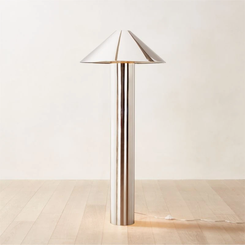 Gigi Polished Stainless Steel Floor Lamp 2 Gigi Polished Stainless Steel Floor Lamp - Image 2