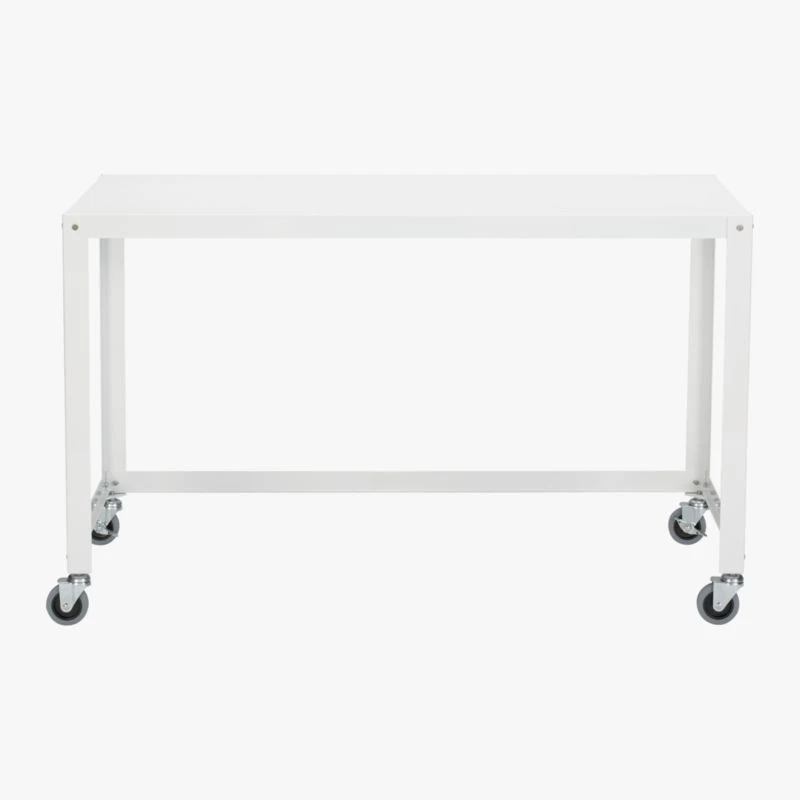 Go-Cart White Metal Desk On Wheels 3 Go-Cart White Metal Desk On Wheels - Image 3