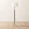 Greco Polished Brass And Black Foor Lamp