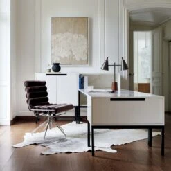 Exposior Gunmetal And Walnut Table Lamp Model 2014 -Cb2 Sales 2024 GreyCowhideRugCumulusFeltJL21 1x1