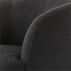 Gwyneth Black Boucle Swivel Chair -Cb2 Sales 2024 GwynethBkBclChairBlcNoirAVSSS21